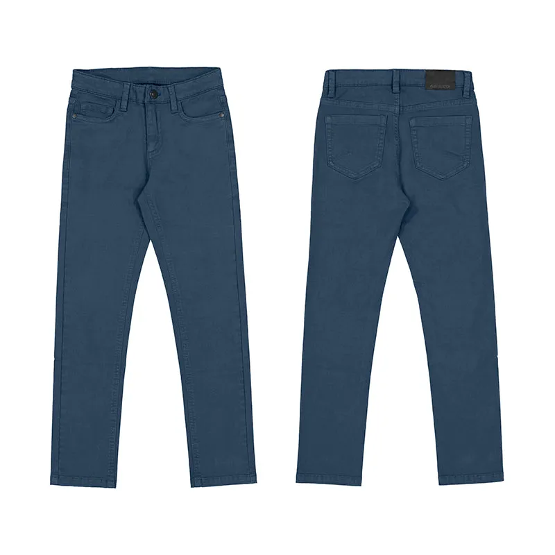 Nukutavake Boys Blue 5 Pocket Slim Fit Pant _582-25