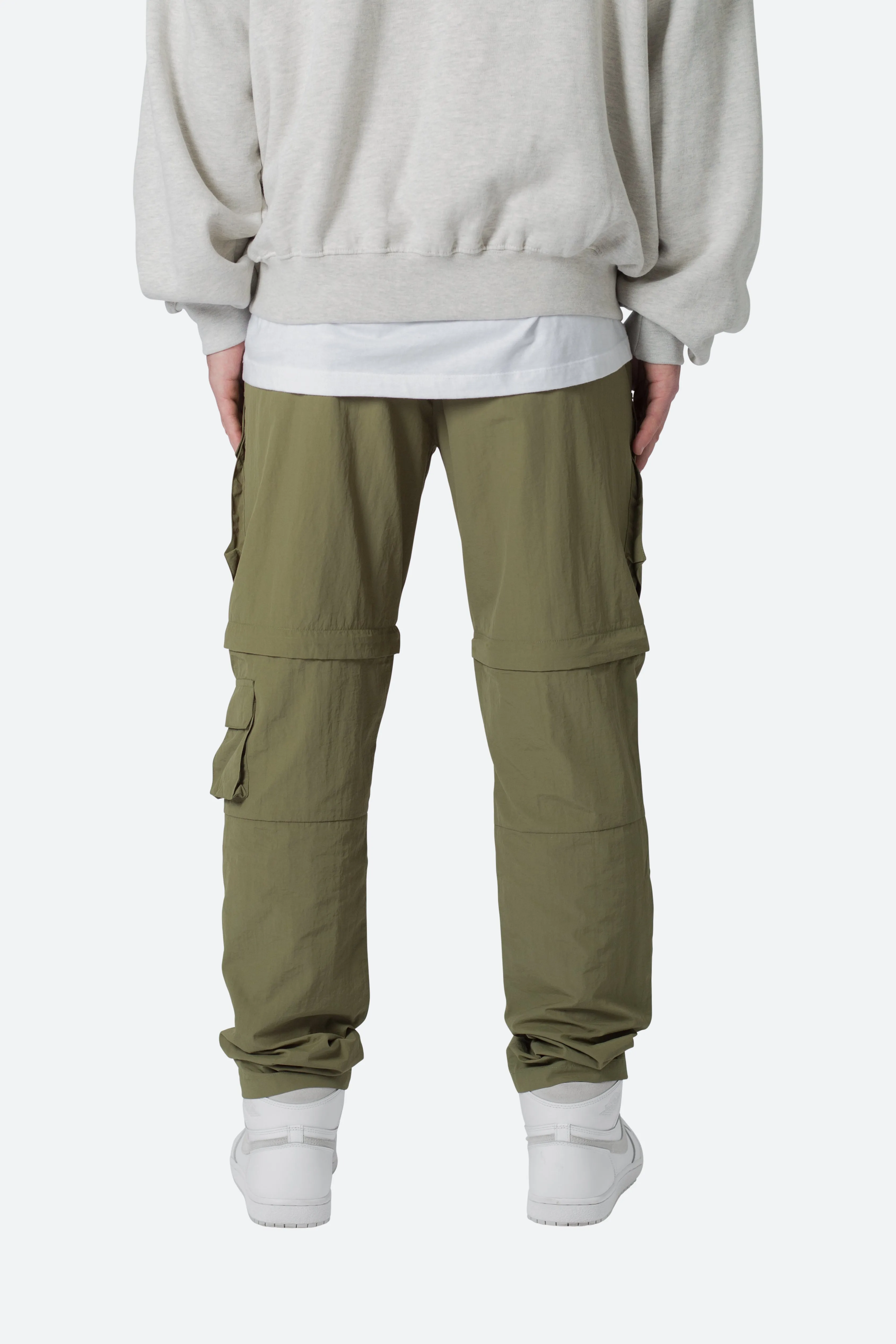 Nylon Cargo Traveler Pants - Olive