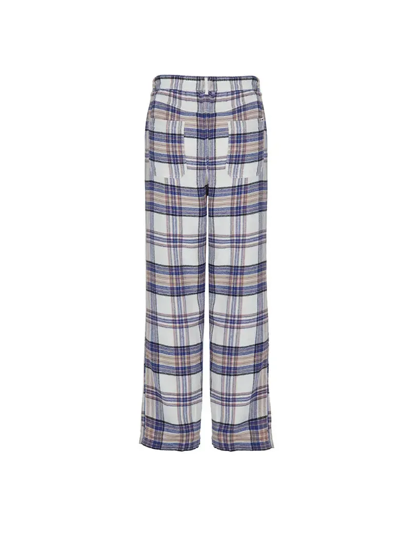 Obey Womens Max Plaid Pants Unbleached Multi