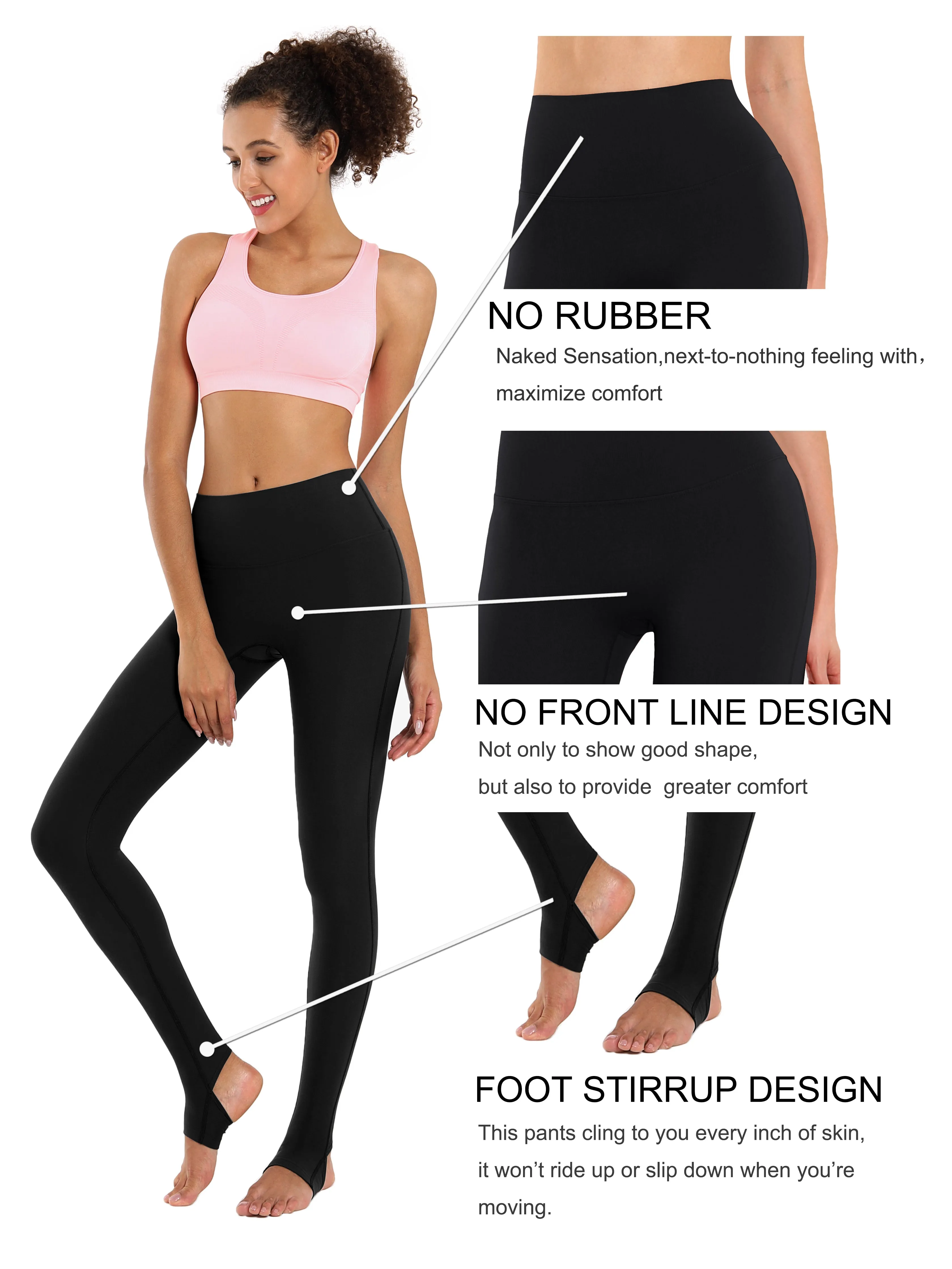 Over the Heel Yoga Pants black