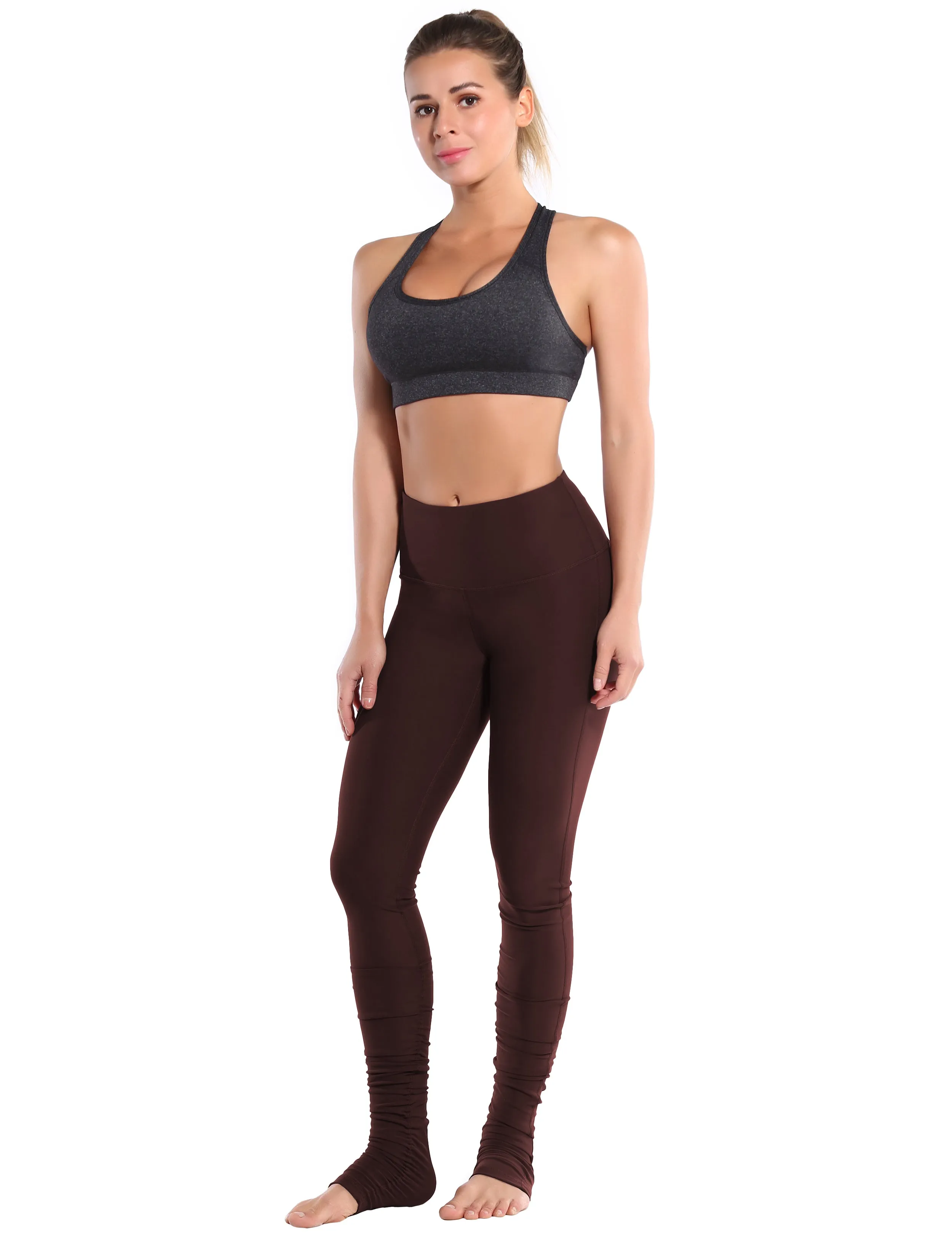 Over the Heel Yoga Pants mahoganymaroon