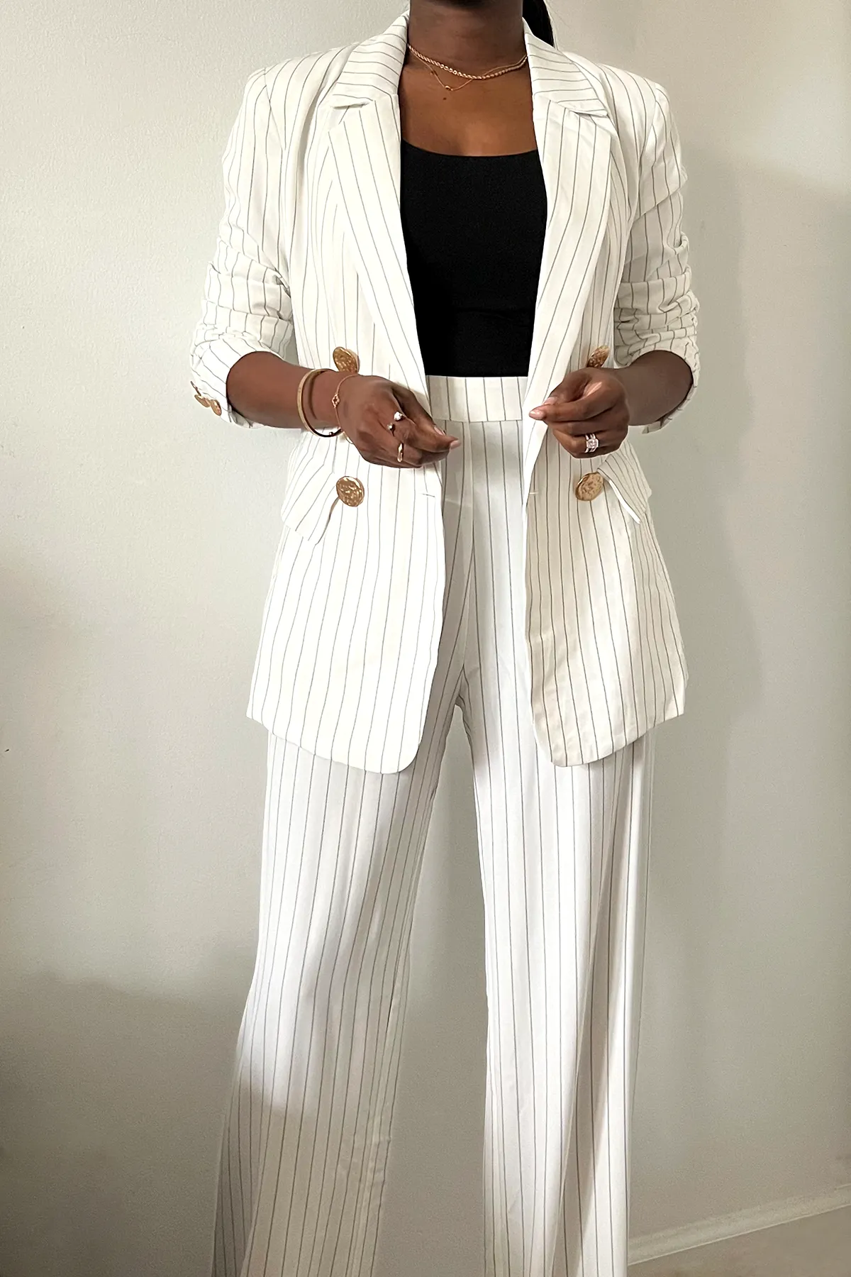 Pinstripe Pant Suit