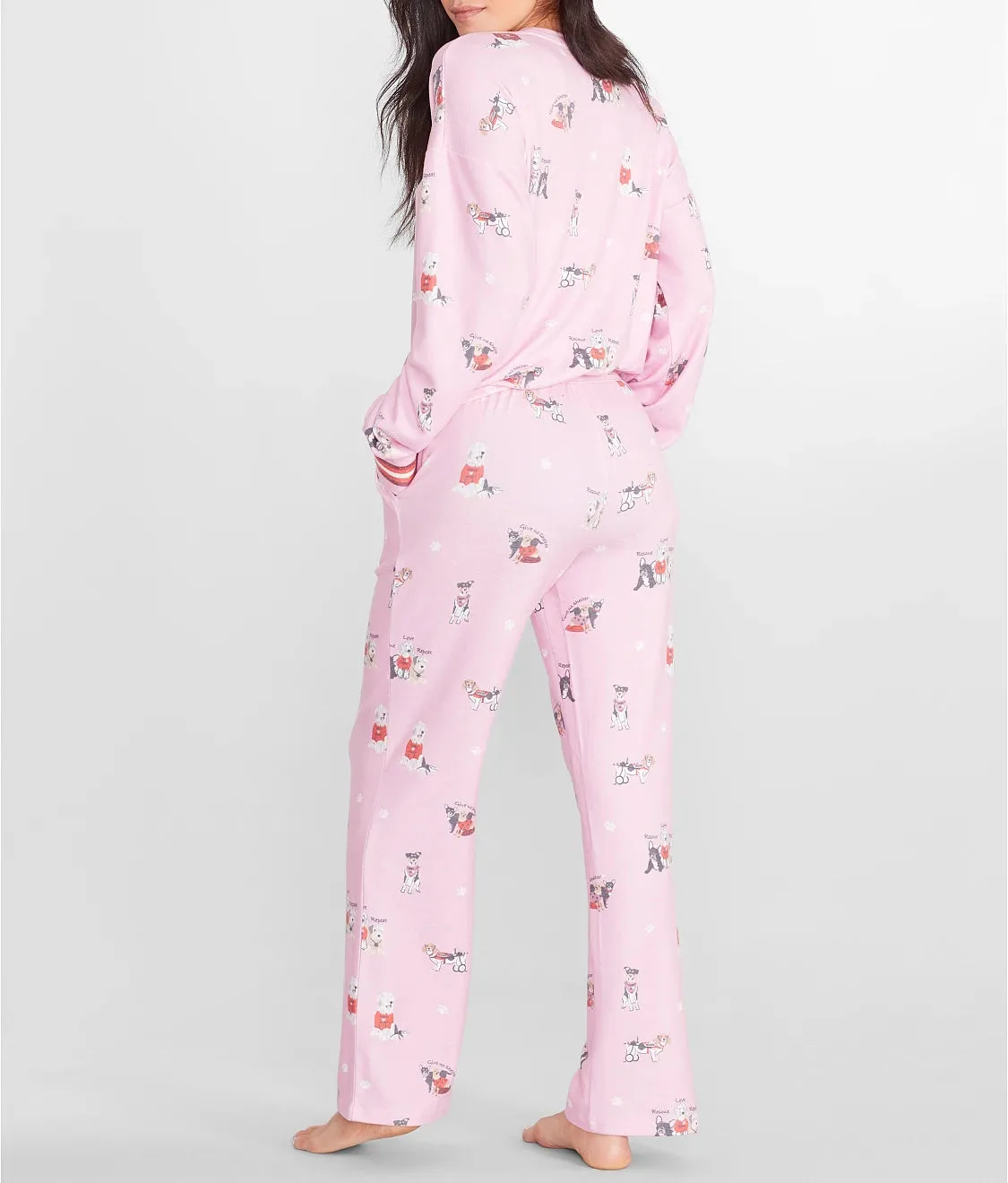 P.J. Salvage Rescue Dog Sleep Pants - Pink