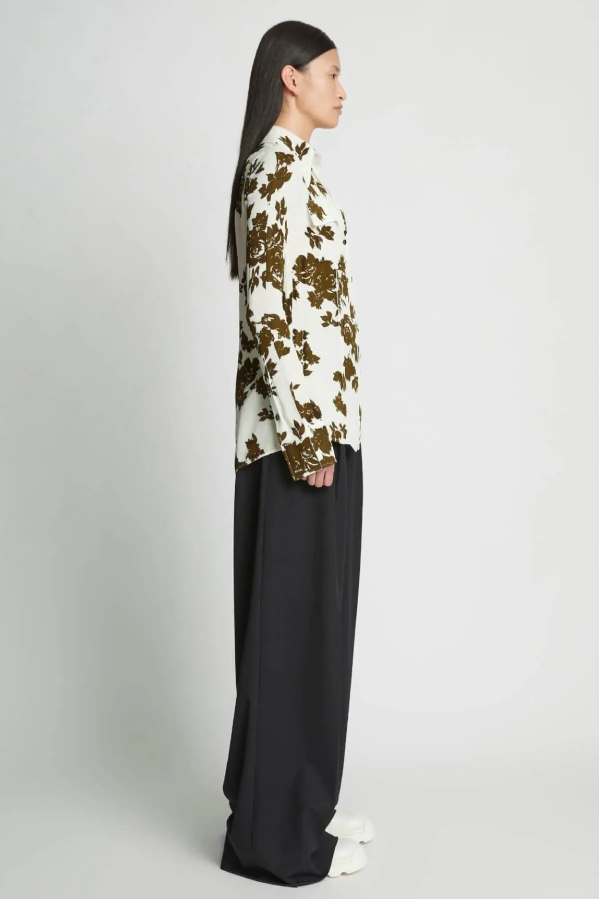 Proenza Schouler Floral Garment Printed Shirt - Ecru Multi