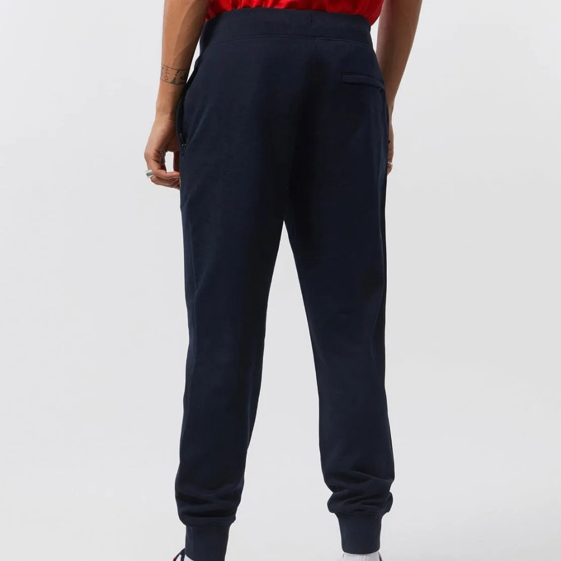 Psycho Bunny Cooper Split Bunny Logo Sweatpants (Navy) B6P843U1FT