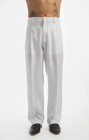 Rico: Off-White Linen Pants