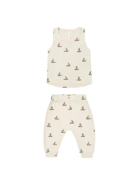 Rylee & Cru - Sailboats Tank   Slouch Pant Set