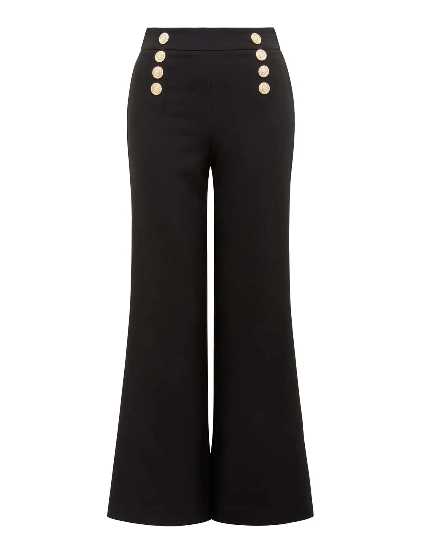 Sara Petite Button Up Slim Flare Pants