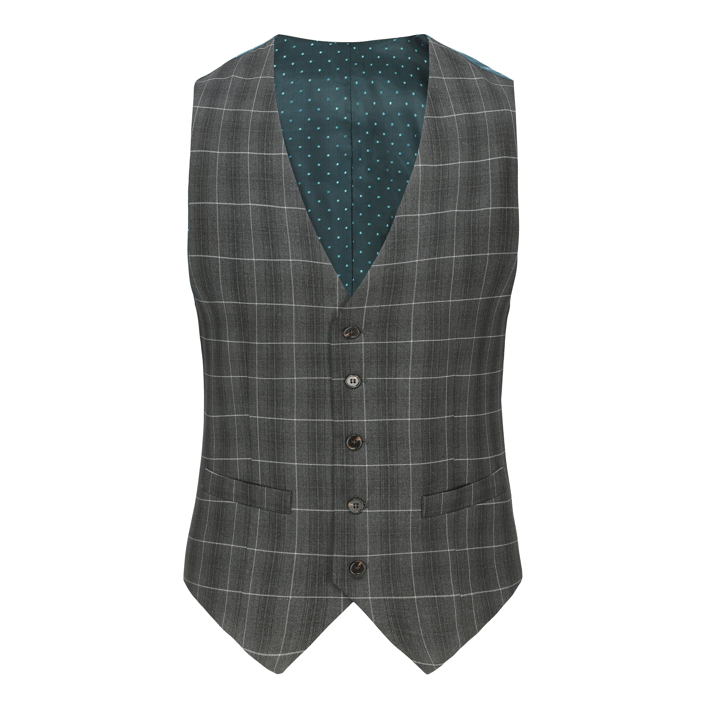 Slim Fit 3PC Elegant Check Suit