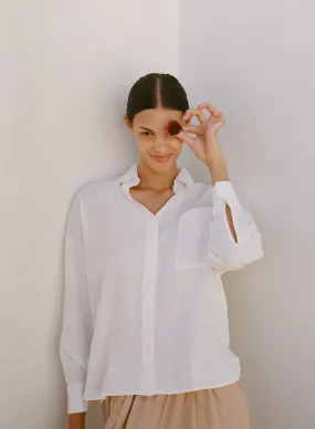 Stateside Linen Oversized Shirt in White