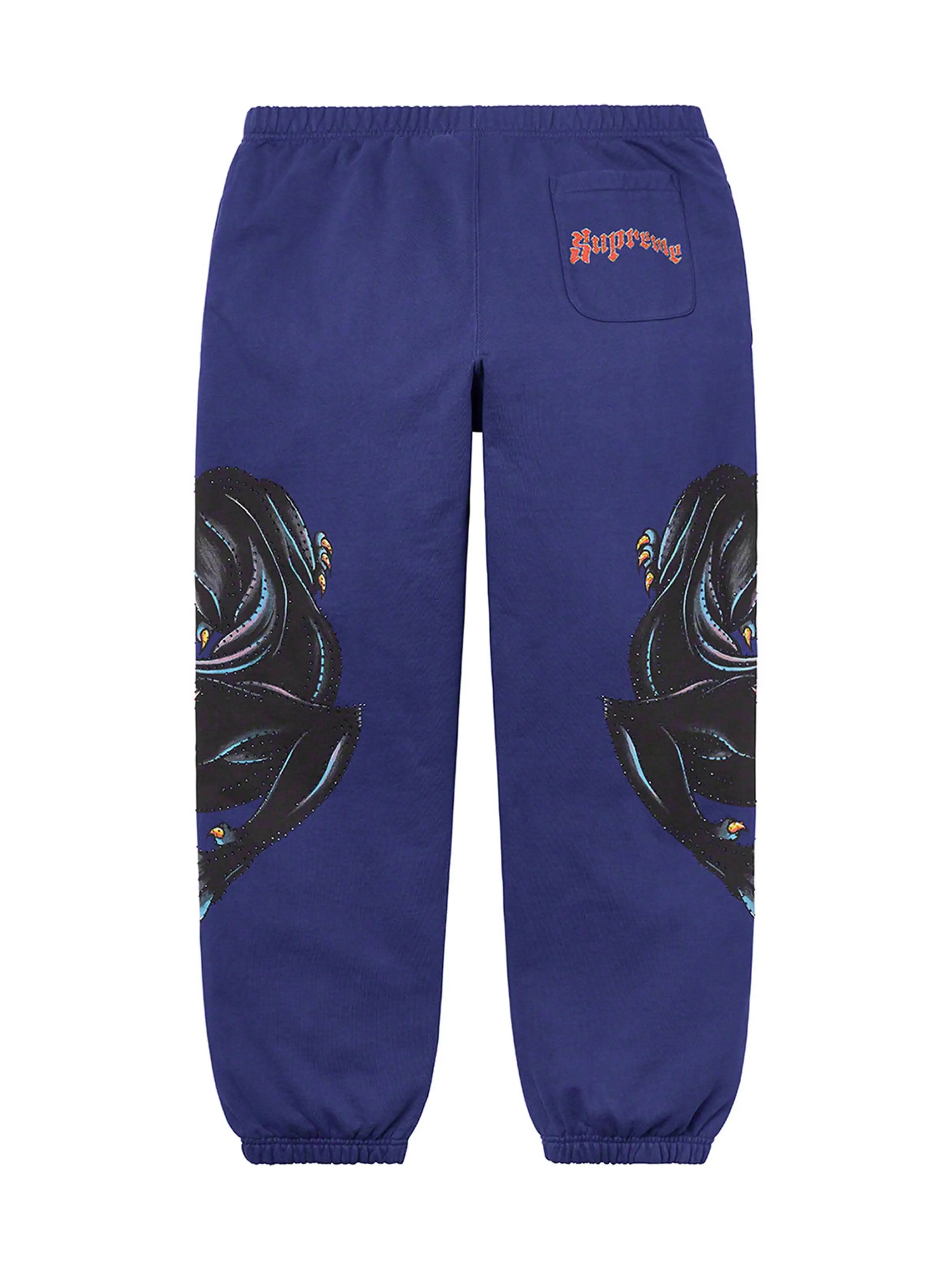 Supreme Panther Sweatpants Washed Navy [SS21]