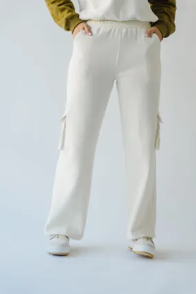 The Richland Cargo Sweatpants in Ivory