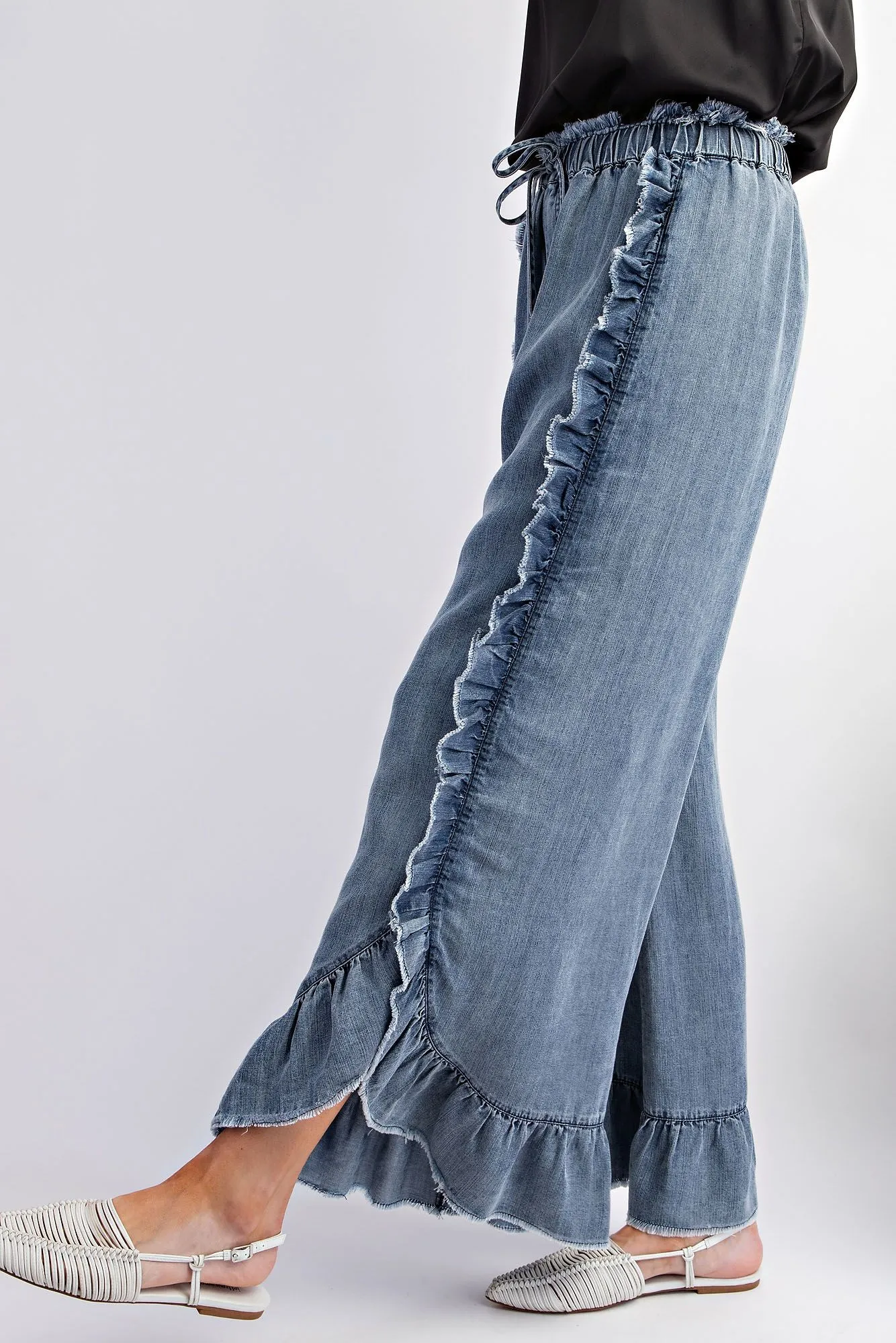 The Ruffle Wide Leg Pant