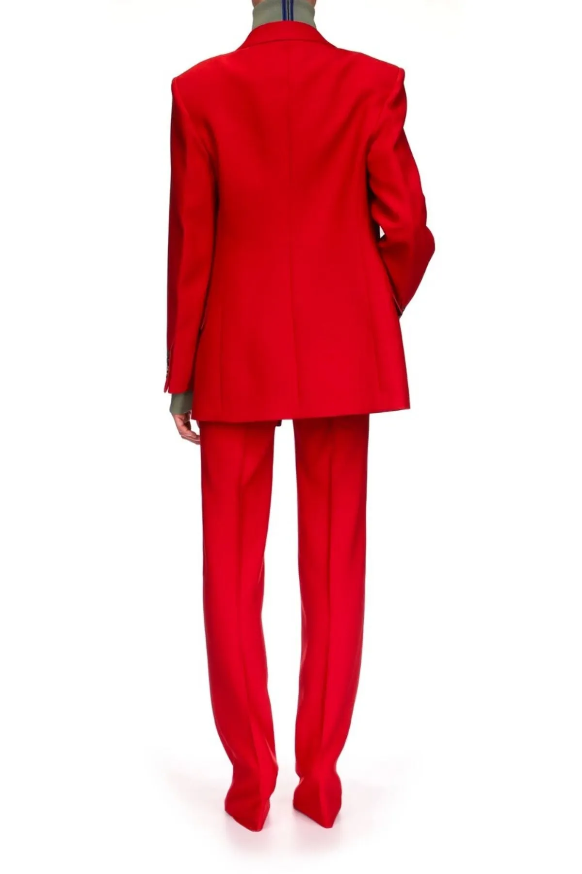 Victoria Beckham Slim Double Breasted Blazer - Poppy Red