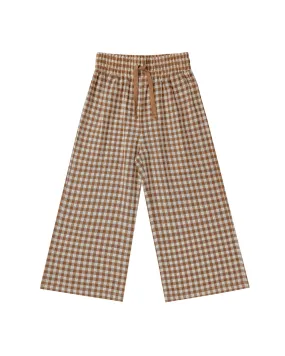 Wide Leg Pant – Camel Gingham