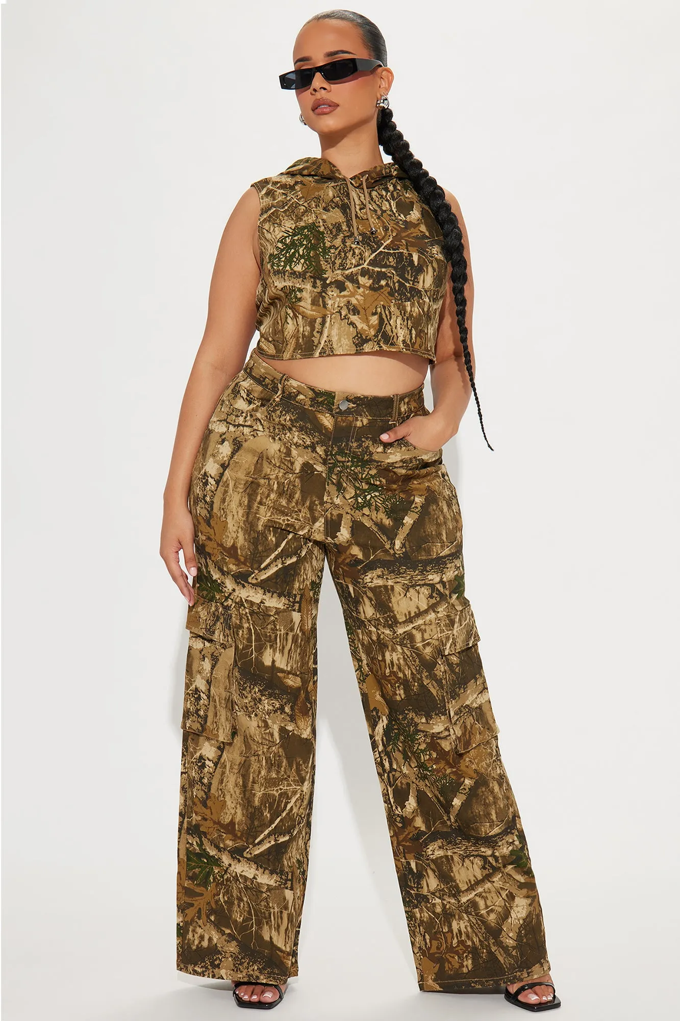 Wildin' Out Cargo Pant Set - Camouflage