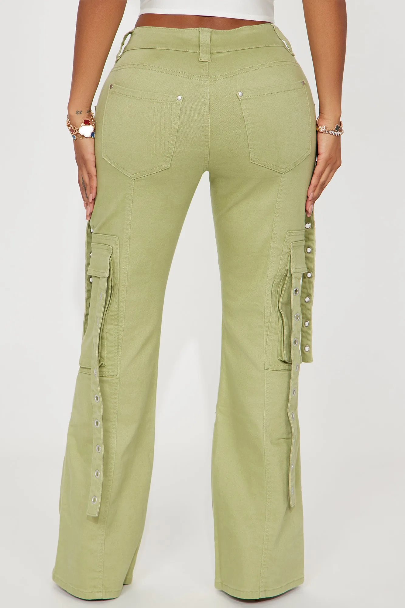 Your Best Shot Cargo Flare Pant - Sage